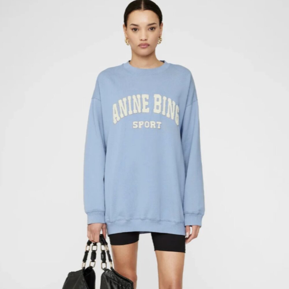 Anine Bing Tyler Sweatshirt in Capri Blue